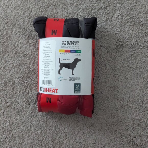 NWT 32 Degrees Heat/Water Resistant & Reflective Dog Jacket, Medium & Large - Picture 4 of 4